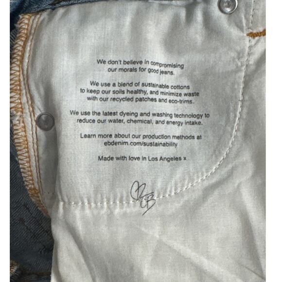 EB Unraveled Two Split Straight Leg Jean in Luca Size 23 - Picture 11 of 15